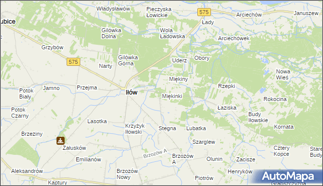 mapa Miękinki, Miękinki na mapie Targeo