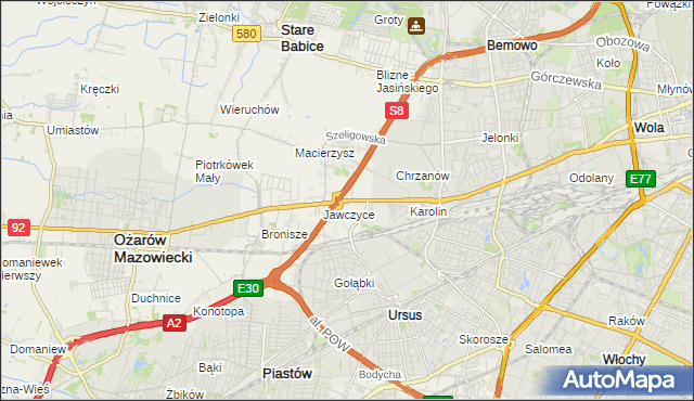 mapa Mory gmina Ożarów Mazowiecki, Mory gmina Ożarów Mazowiecki na mapie Targeo