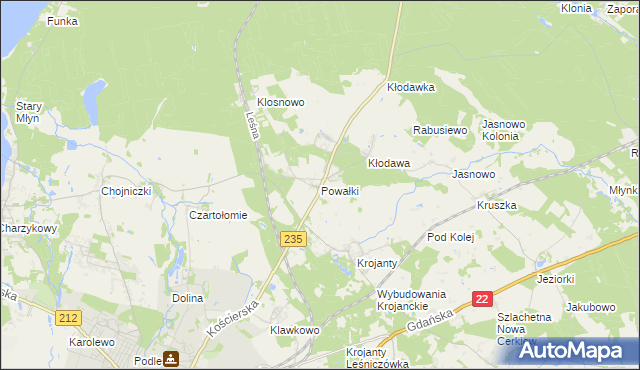 mapa Powałki, Powałki na mapie Targeo