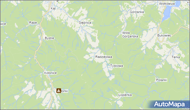 mapa Radziejowa, Radziejowa na mapie Targeo