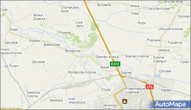 mapa Sitaniec-Wolica, Sitaniec-Wolica na mapie Targeo