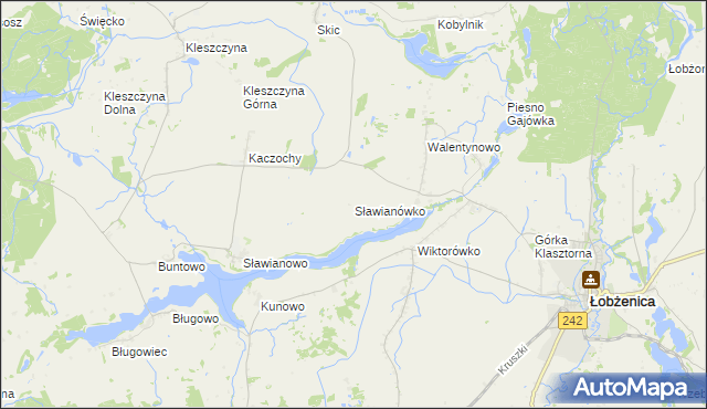 mapa Sławianówko, Sławianówko na mapie Targeo