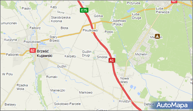 mapa Smólsk, Smólsk na mapie Targeo