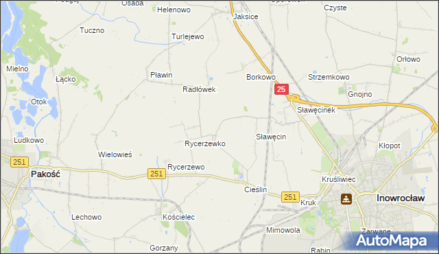 mapa Sójkowo gmina Inowrocław, Sójkowo gmina Inowrocław na mapie Targeo