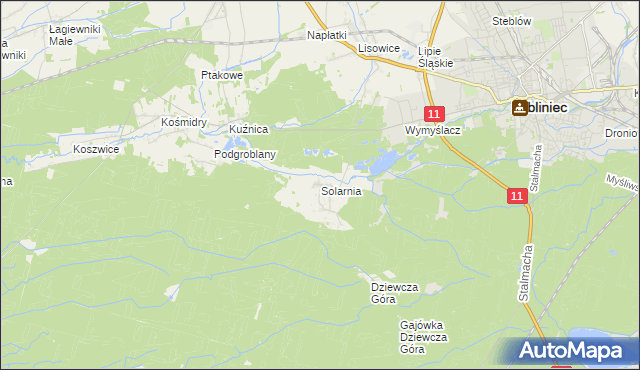 mapa Solarnia gmina Pawonków, Solarnia gmina Pawonków na mapie Targeo