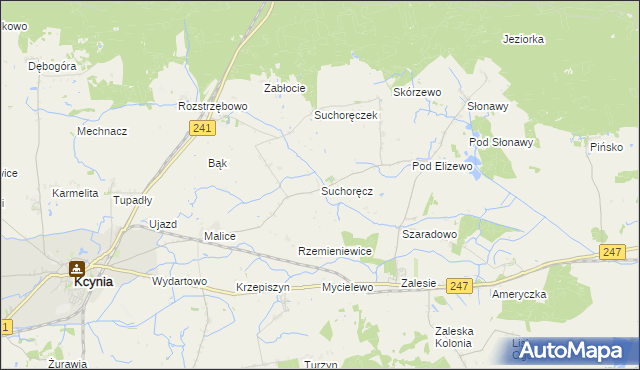 mapa Suchoręcz, Suchoręcz na mapie Targeo