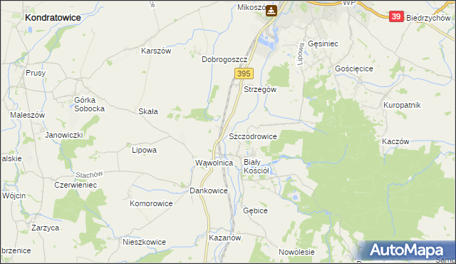 mapa Szczodrowice, Szczodrowice na mapie Targeo