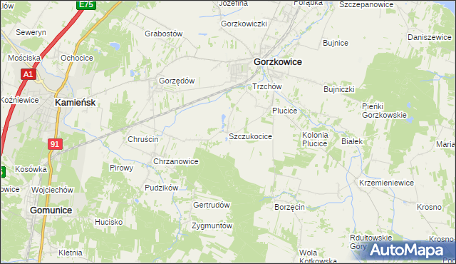 mapa Szczukocice, Szczukocice na mapie Targeo