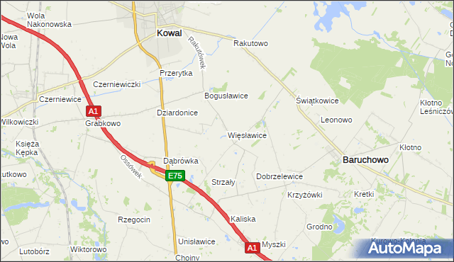 mapa Więsławice, Więsławice na mapie Targeo