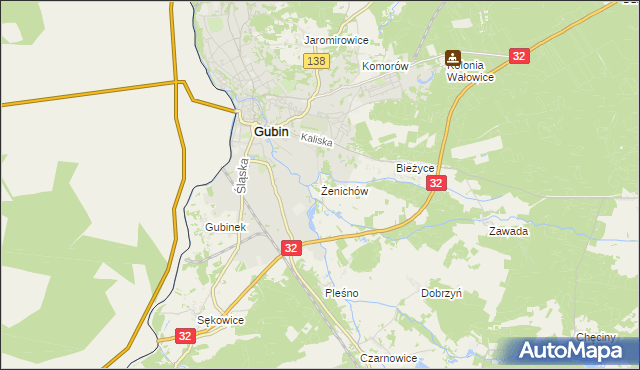 mapa Żenichów, Żenichów na mapie Targeo