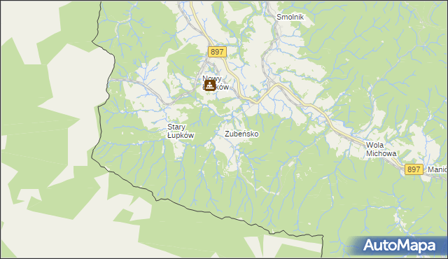mapa Zubeńsko, Zubeńsko na mapie Targeo