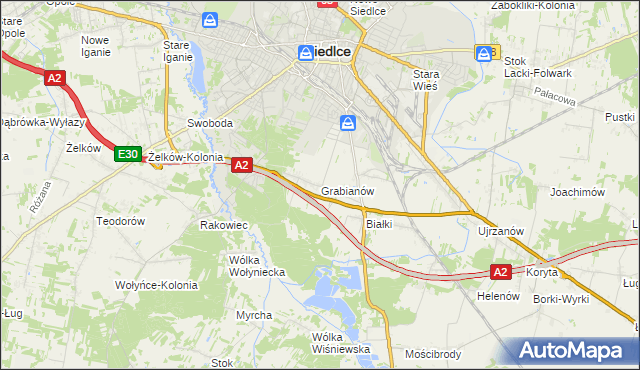 mapa Grabianów, Grabianów na mapie Targeo