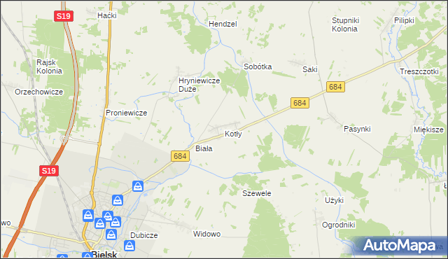 mapa Kotły, Kotły na mapie Targeo