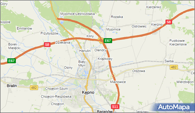 mapa Krążkowy, Krążkowy na mapie Targeo