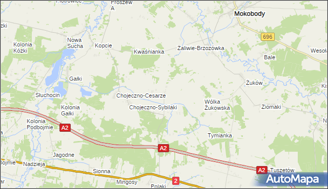 mapa Aleksandrówka gmina Grębków, Aleksandrówka gmina Grębków na mapie Targeo