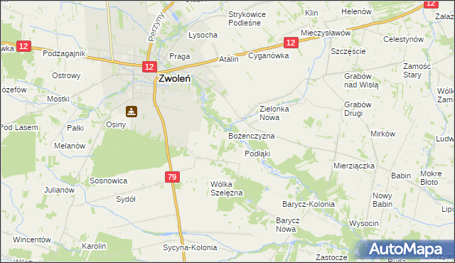 mapa Bożenczyzna, Bożenczyzna na mapie Targeo