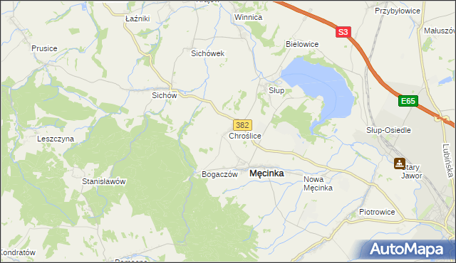 mapa Chroślice, Chroślice na mapie Targeo