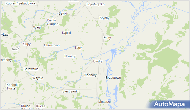 mapa Chyliny gmina Jedwabne, Chyliny gmina Jedwabne na mapie Targeo