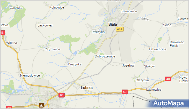 mapa Dobroszewice, Dobroszewice na mapie Targeo