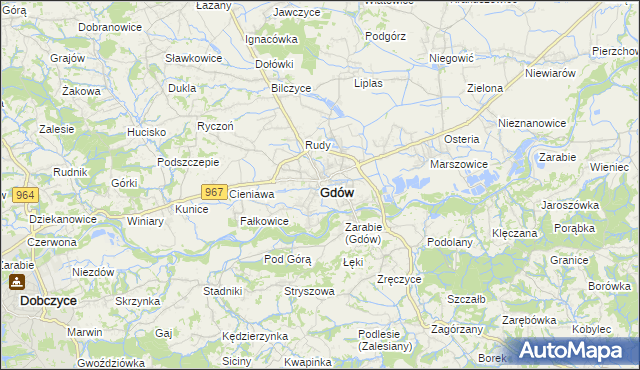 mapa Gdów, Gdów na mapie Targeo