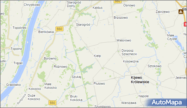 mapa Kiełp, Kiełp na mapie Targeo