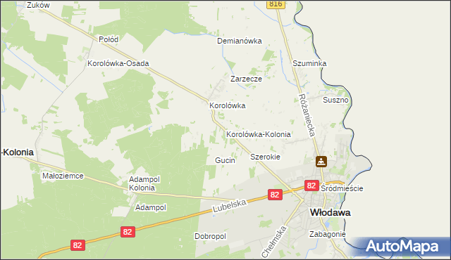 mapa Korolówka-Kolonia, Korolówka-Kolonia na mapie Targeo