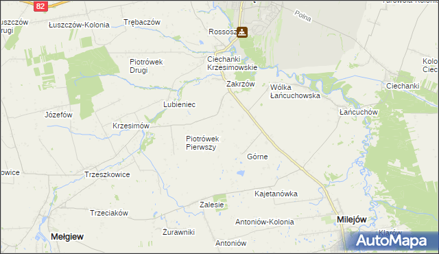 mapa Leopoldów gmina Łęczna, Leopoldów gmina Łęczna na mapie Targeo