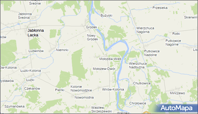 mapa Mołożew-Wieś, Mołożew-Wieś na mapie Targeo