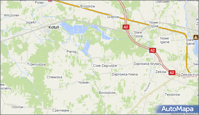 mapa Nowa Dąbrówka, Nowa Dąbrówka na mapie Targeo