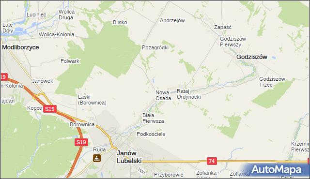 mapa Nowa Osada, Nowa Osada na mapie Targeo