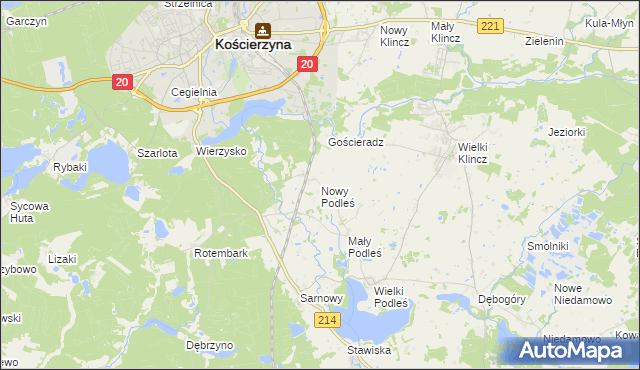 mapa Nowy Podleś, Nowy Podleś na mapie Targeo