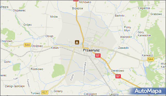 mapa Przasnysz, Przasnysz na mapie Targeo