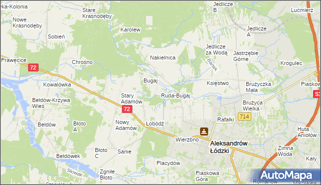 mapa Ruda-Bugaj, Ruda-Bugaj na mapie Targeo