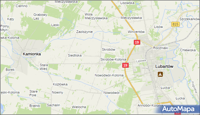 mapa Skrobów-Kolonia, Skrobów-Kolonia na mapie Targeo