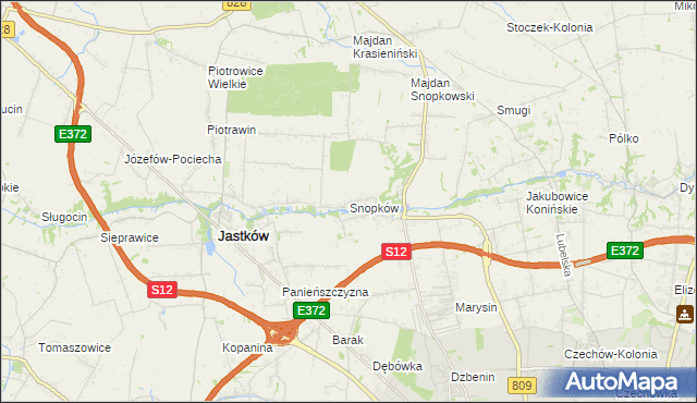 mapa Snopków, Snopków na mapie Targeo