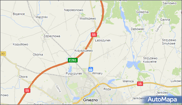 mapa Goślinowo, Goślinowo na mapie Targeo