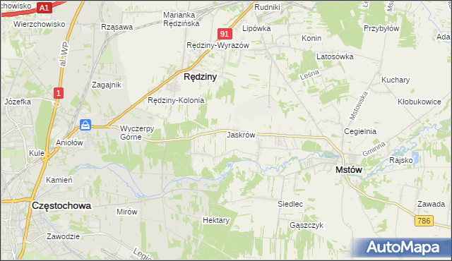 mapa Jaskrów, Jaskrów na mapie Targeo