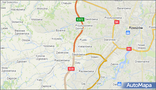 mapa Kielanówka, Kielanówka na mapie Targeo