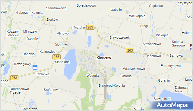 mapa Kleczew, Kleczew na mapie Targeo