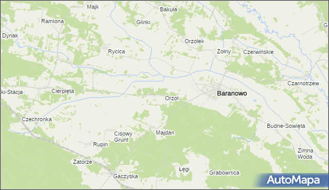 mapa Orzoł, Orzoł na mapie Targeo