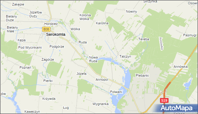 mapa Talczyn-Kolonia, Talczyn-Kolonia na mapie Targeo