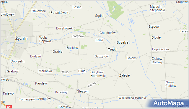 mapa Szczytów, Szczytów na mapie Targeo