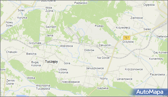 mapa Dobrów gmina Tuczępy, Dobrów gmina Tuczępy na mapie Targeo