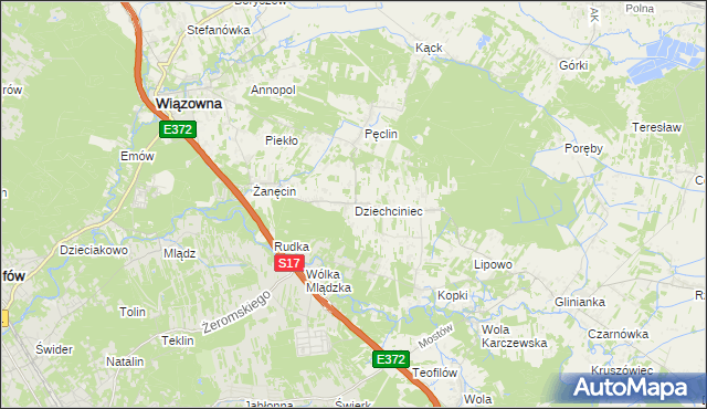 mapa Dziechciniec, Dziechciniec na mapie Targeo