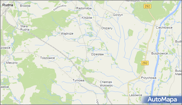 mapa Dziesław, Dziesław na mapie Targeo