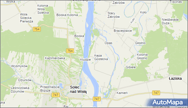 mapa Kępa Gostecka, Kępa Gostecka na mapie Targeo