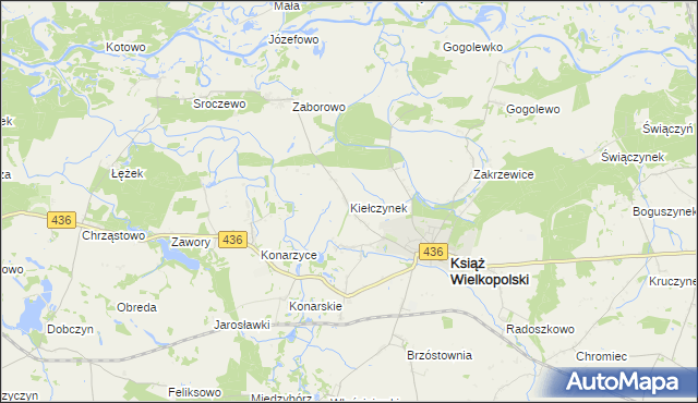 mapa Kiełczynek, Kiełczynek na mapie Targeo
