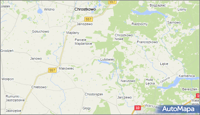 mapa Lubówiec, Lubówiec na mapie Targeo