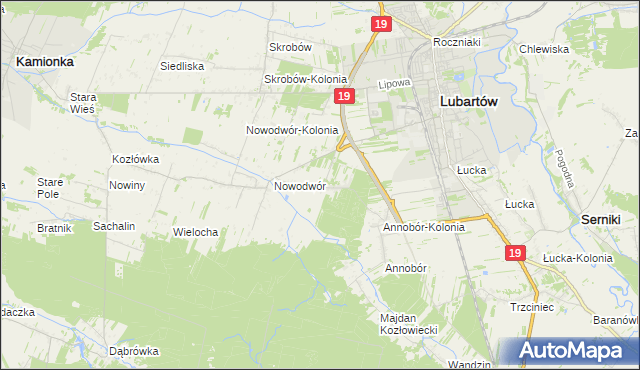 mapa Nowodwór-Piaski, Nowodwór-Piaski na mapie Targeo