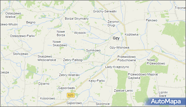 mapa Ołdaki gmina Gzy, Ołdaki gmina Gzy na mapie Targeo